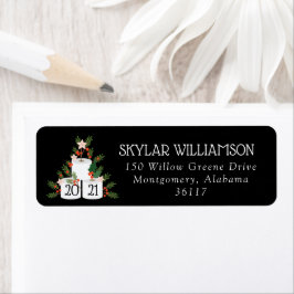 トイ転がレーおもしろい紙クリスマスツリー ラベル