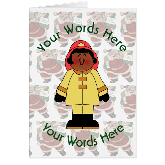 トイ黒人女性ファイアファイアファイターカスタムクリスマス (正面)