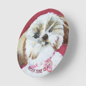 トイ・シバプー・ミックス ラウンド壁時計 (傾斜)