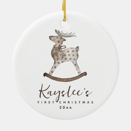 トイ・トナカイベビー初めてのクリスマスセラミックオーナメント セラミックオーナメント (裏面)