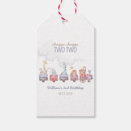 トイ・トレインすべての乗船誕生日招待状、動物園動物 ギフトタグ