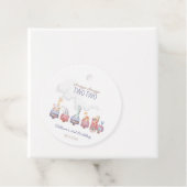 トイ・トレインすべての乗船誕生日招待状、動物園動物 フェイバータグ (インサイチュ)