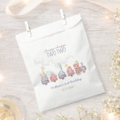 トイ・トレインすべての乗船誕生日招待状、動物園動物 フェイバーバッグ (クリップ留めされた状態)