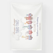 トイ・トレインすべての乗船誕生日招待状、動物園動物 横断幕 (縦)