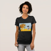 トイ・フォックス・テリアとひまわり Tシャツ (正面フル)