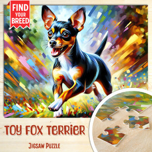トイ・フォックス・テリアの肖像 アクリルアートプリント 犬 ジグソーパズル