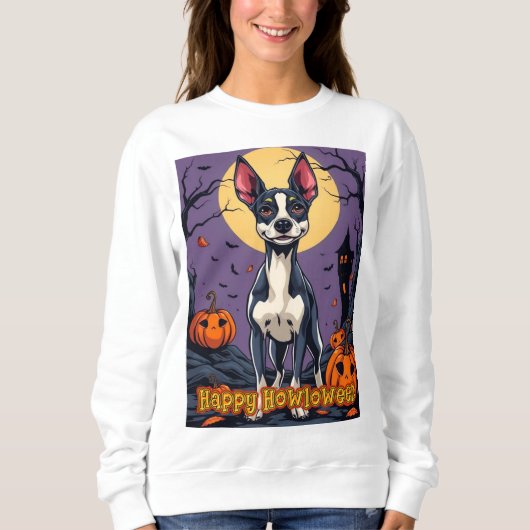 トイ・フォックス・テリア ハッピー ハウロウィン スウェットシャツ (正面)