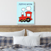 トイchoo train boy's子供部屋アートのキャンバス印刷 キャンバスプリント (インサイチュ (寝室))