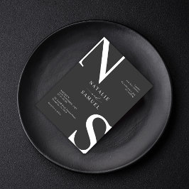 トゥアタラミニマルエレガントリスト&はっきりしたイニシャル結婚ズ 招待状