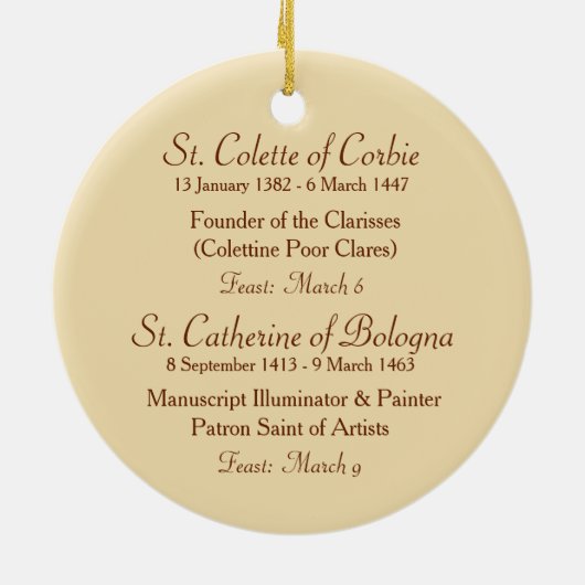 トゥア・プア・クレア・セインツ (SAU 027) セラミックオーナメント (裏面)