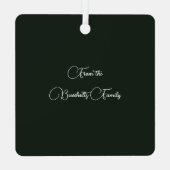 トゥィードサイドモダンオリジナルスコティッシュタータンチェック メタルオーナメント (裏面)