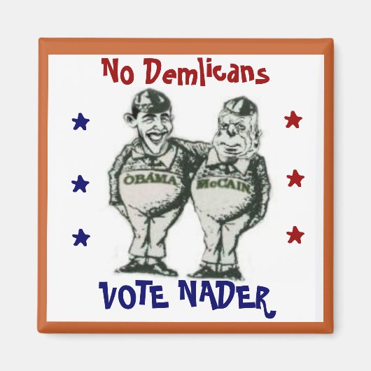 トゥィードルダムとトゥィードルダムスクエアマグネット マグネット (正面)