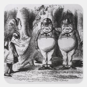 トゥィードルダムとトゥィードルディー スクエアシール