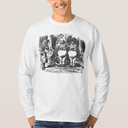 トゥィードルダムとトゥィードルディー Tシャツ (正面)