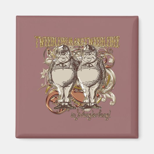 トゥィードルダム&トゥィードルディーカーニベールスタイル金ゴールドVer. マグネット (正面)