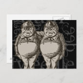 トゥィードルダム&トゥィードルディーグランジ(独身の姿) ポストカード (正面/裏面)