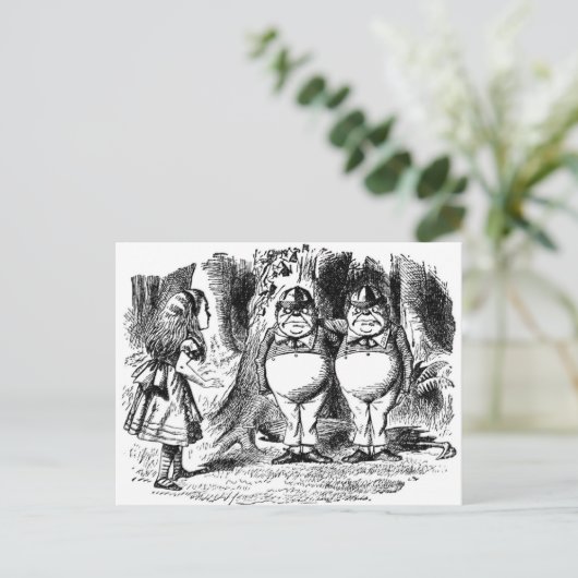 トゥィードルディーとトゥィードルダムポストカード ポストカード (スタンド正面)