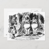 トゥィードルディーとトゥィードルダムポストカード ポストカード (正面/裏面)