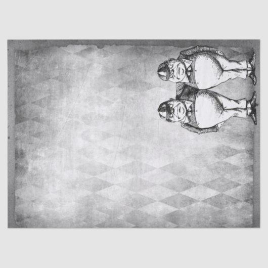 トゥィードルディーとトゥィードルダムWonderland Decompage 薄葉紙 (正面)