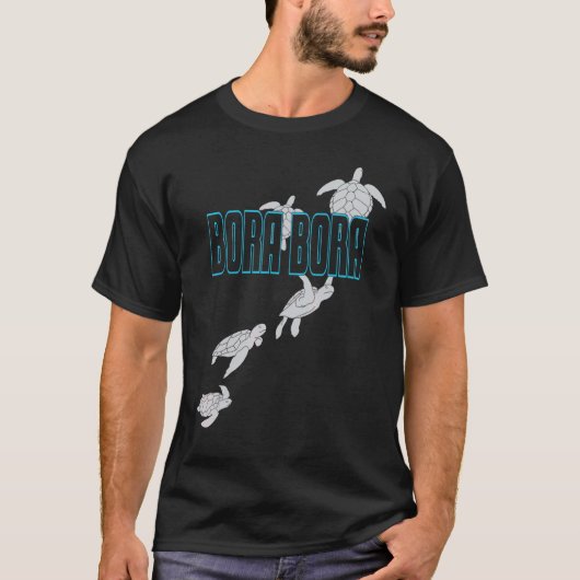 トゥイと一緒にボラボラ島のウミガメとダイビング Tシャツ (正面)