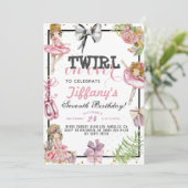 トゥイルオンオーバーバレリナ誕生日招待状 招待状 (スタンド正面)