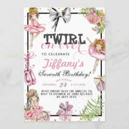 トゥイルオンオーバーバレリナ誕生日招待状 招待状