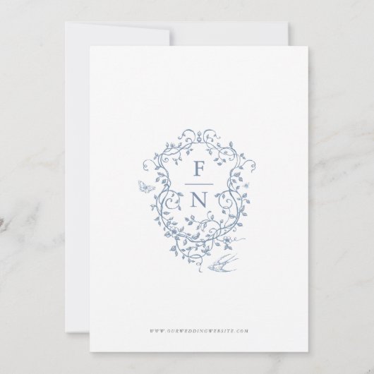 トゥイルドゥジュイウェディング日付を保存ダスティブルー セーブザデート (裏面)