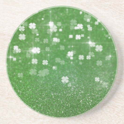 トゥインきらめくクルグリッタークローバーサンドストーンコースター コースター (正面)