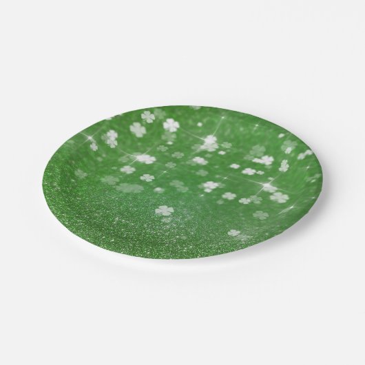トゥインきらめくクルグリッタークローバー – 紙プレート ペーパープレート (アングル)