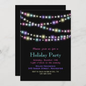 トゥインクカラフルルライツホリデーパーティ招待状 招待状 (正面/裏面)