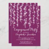 トゥインクモダンルライト婚約パーティ 招待状 (正面/裏面)