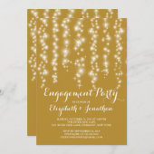 トゥインクモダンルライト婚約パーティ 招待状 (正面/裏面)