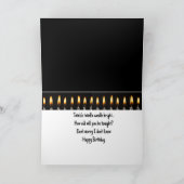 トゥインクルキャンドルブライトハウオールドおもしろい誕生日 カード (内部)