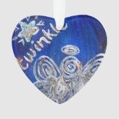 トゥインクルシルバーエンジェルアートギフトホリデイオーナメント オーナメント (正面)