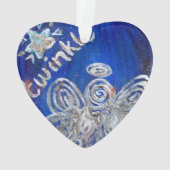 トゥインクルシルバーエンジェルアートギフトホリデイオーナメント オーナメント (裏面)