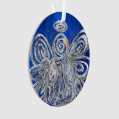 トゥインクルシルバーエンジェルアートギフトホリデイオーナメント オーナメント (正面)