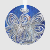 トゥインクルシルバーエンジェルアートギフトホリデイオーナメント オーナメント (裏面)