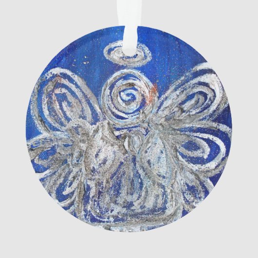 トゥインクルシルバーエンジェルアートギフトホリデイオーナメント オーナメント (裏面)