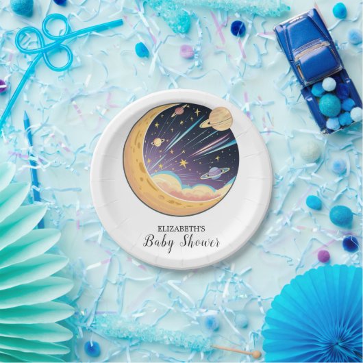 トゥインクルシンプルスターズベビーシャワー ペーパープレート (パーティー)