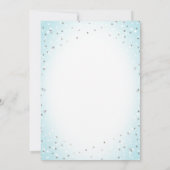 トゥインクルスターズアンドクロスブルー男の赤ちゃんバプテスマ 招待状 (裏面)