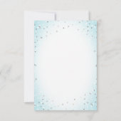 トゥインクルスターズアンドクロスブルー男の赤ちゃんバプテスマRSVP 招待状 (裏面)