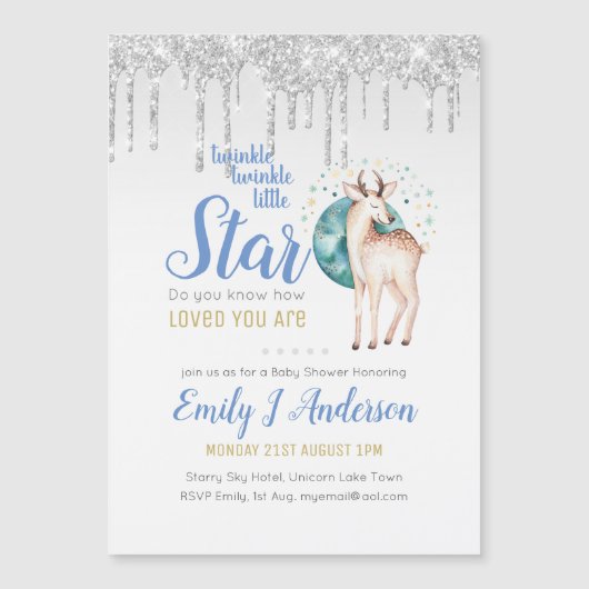 トゥインクルスタードリッピンググリッターウッドランドディアーベビー (正面)