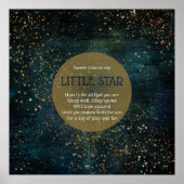 トゥインクルスターナイトスカイ詩のポスター子供部屋デコール ポスター (正面)