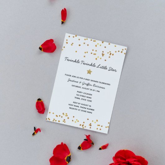 トゥインクルスターベビーシャワー招待状 招待状