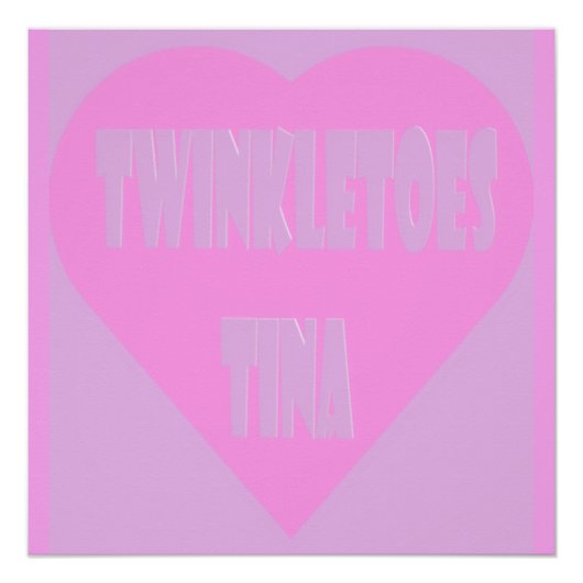 トゥインクルツアティナピンクとモーヴパステルハート ポスター (正面)