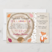 トゥインクルトゥインクルウッドランドベビー振りかける女の子 招待状 (正面)