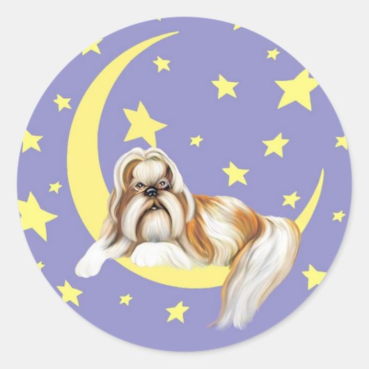 トゥインクルトゥインクルシーズー(犬)Tzu ラウンドシール (正面)