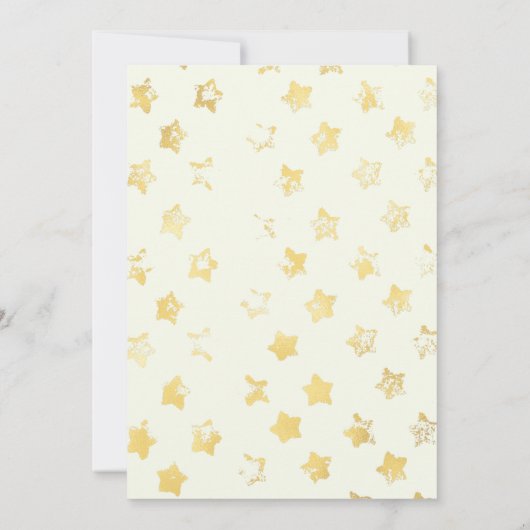 トゥインクルトゥインクルジェンダーリビールベビーシャワー招待状 招待状 (裏面)