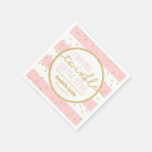 トゥインクルトゥインクルピンクと金ゴールド誕生日ナプキン スタンダードカクテルナプキン (角)