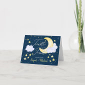 トゥインクルトゥインクルベビー振りかける男の赤ちゃん サンキューカード (正面)